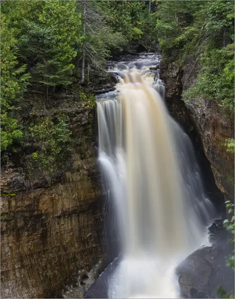 Miners Falls in fall, Pictured Rocks National Lakeshore, Alger County, Michigan