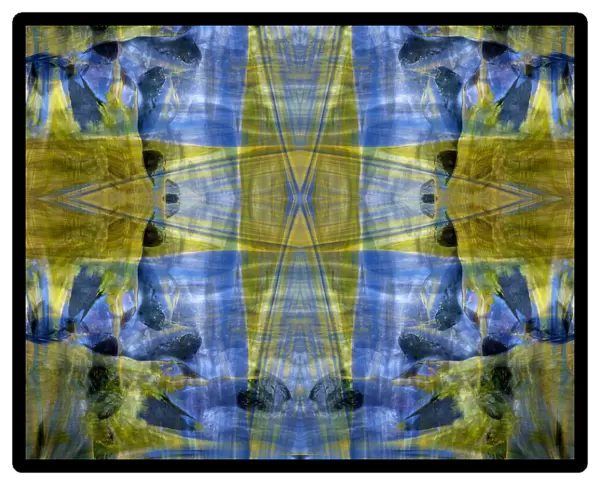 Blue and yellow abstract