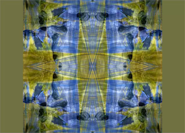 Blue and yellow abstract