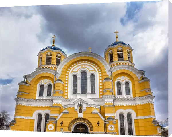 Saint Volodymyrs Cathedral, Kiev, Ukraine. Saint Volodymyrs was built between 1882 and 1896. It is the mother church of the Ukrainian Orthodox church