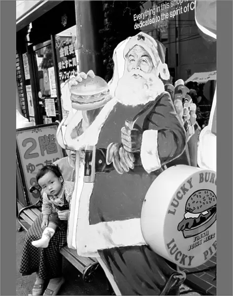Asia, Japan, Hakodate. Santa Claus in Japan