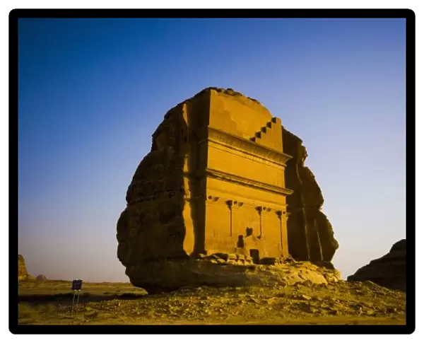 Saudi Arabia, site of Madain Saleh, ancient Hegra, Qasr Farid tomb