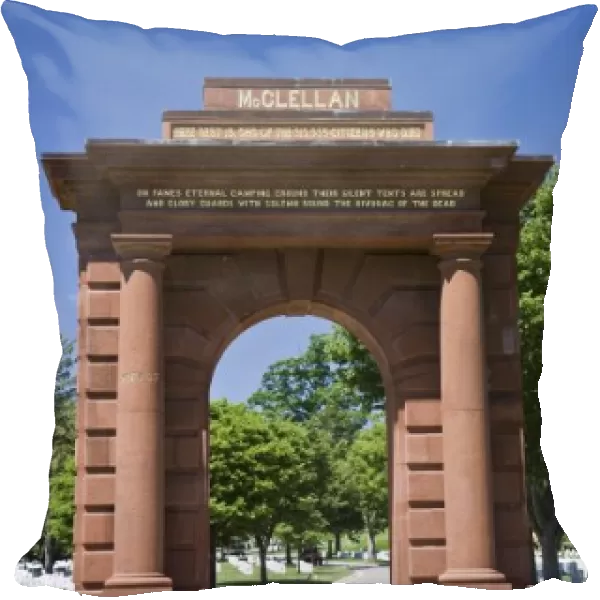 USA, VA, Arlington. McClellan Gate at Arlington National Cemetary