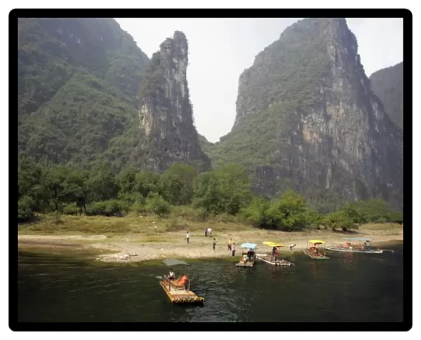 Asia, China, Guilin. Karst Formations and Scenery of Li River
