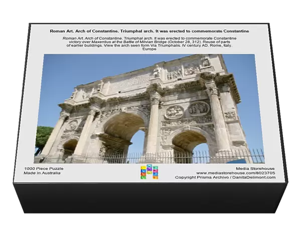Roman Art. Arch of Constantine. Triumphal arch. It was erected to commemorate Constantine