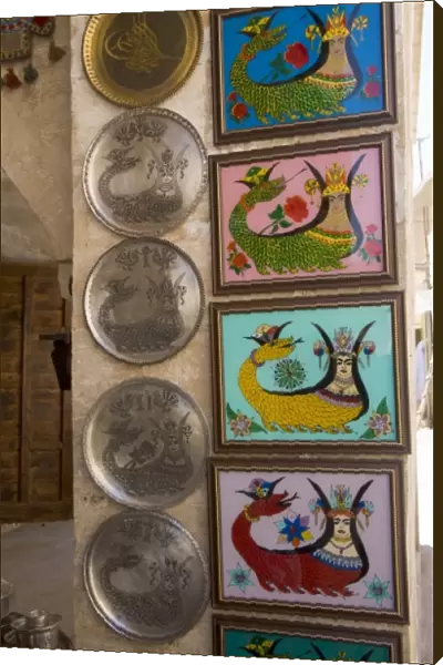 Shahmeran (Shahmaran) painted on glass and engraved on copperplates, Mardin, Southeast Anatolia