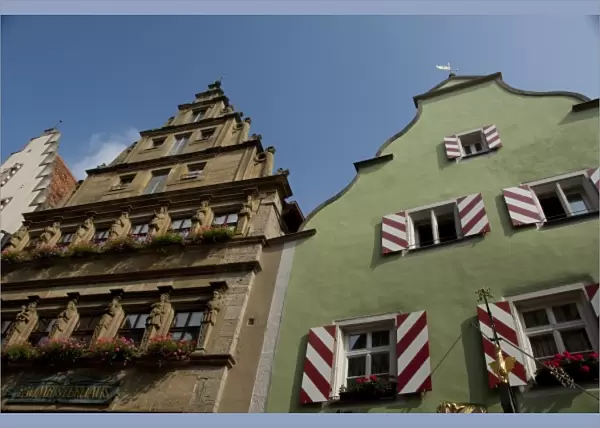 Germany, Franconia, Rothenburg. Historic Guild House, Baumeisterhaus