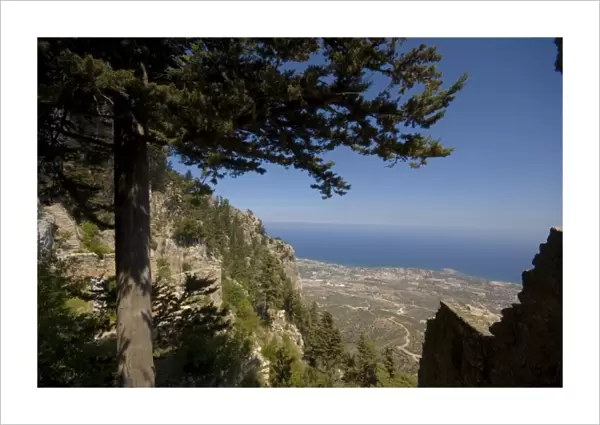 Cyprus, St Hilarion castle, view of the Mediterranean sea