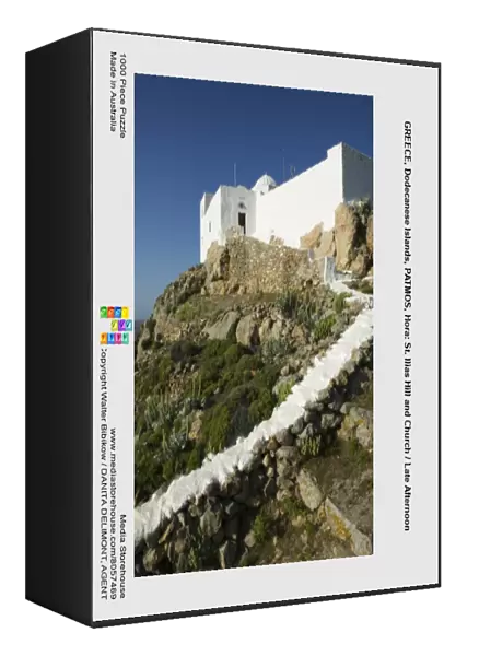 GREECE, Dodecanese Islands, PATMOS, Hora: St. Ilias Hill and Church  /  Late Afternoon