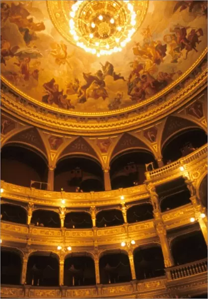 Budapest Hungary beautiful interior of State Opera House