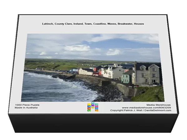 Lahinch, County Clare, Ireland, Town, Coastline, Waves, Breakwater, Houses