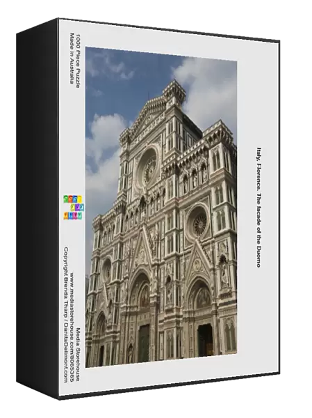 Italy, Florence. The facade of the Duomo