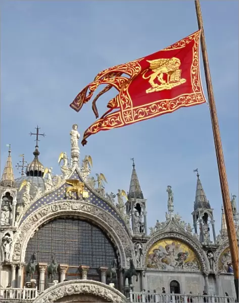 Italy, Venice, St. Marks Basilica in St. Marks Square, Unesco World Heritage