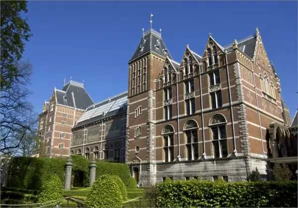 Europe, Netherlands, Holland, Amsterdam, the Rijksmuseum in spring