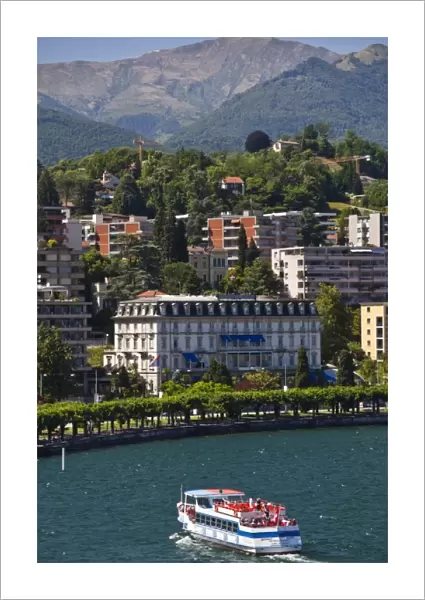 Switzerland, Ticino Canton, Lugano. Lugano lakefront by Riva Caccia
