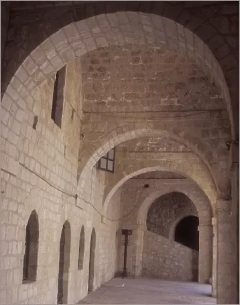 Interior hallway with arches of Lovrjenac Fort (Fort of St. Lawrence) located just