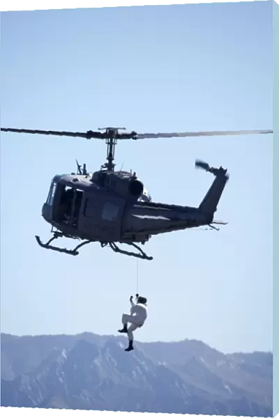 New Zealand, Otago, Wanaka, Warbirds Over Wanaka, Iroquois (Bell UH-1H Iroquois 205) Helicopter
