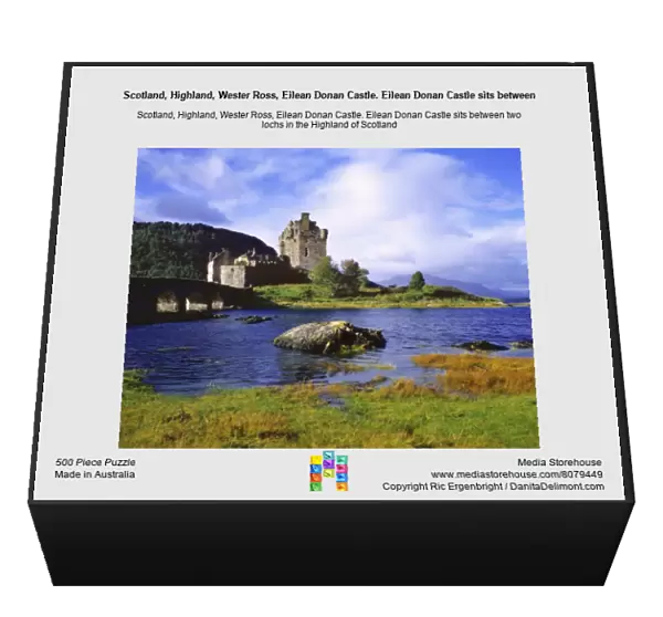 Scotland, Highland, Wester Ross, Eilean Donan Castle. Eilean Donan Castle sits between