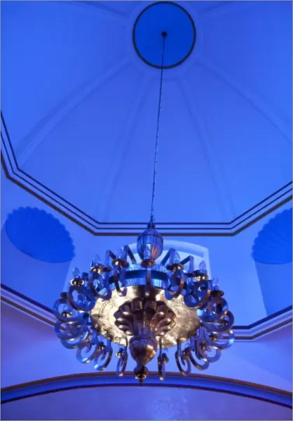 Mexico, Oaxaca Province, Ocotlan, Casa del Cultura Rodolfo Morales, glass chandelier