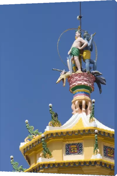 Detail atop the Cao Dai Tay Ninh Holy See in Tay Ninh, Vietnam