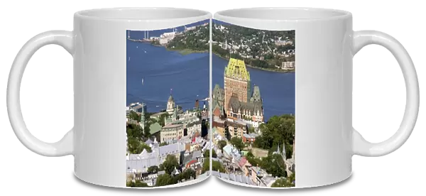 Aerial images of Quebec City from atop the Observatoire de la Capitale, Quebec, Canada