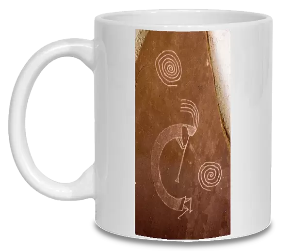 Pictograph of the legendary figure called Kokopeli who brought the wooden flute