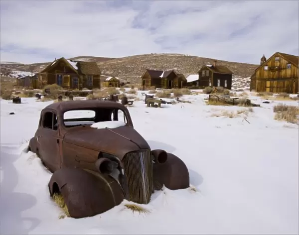 North America, USA, California, Bodie Ghost Town. 1930s Buick