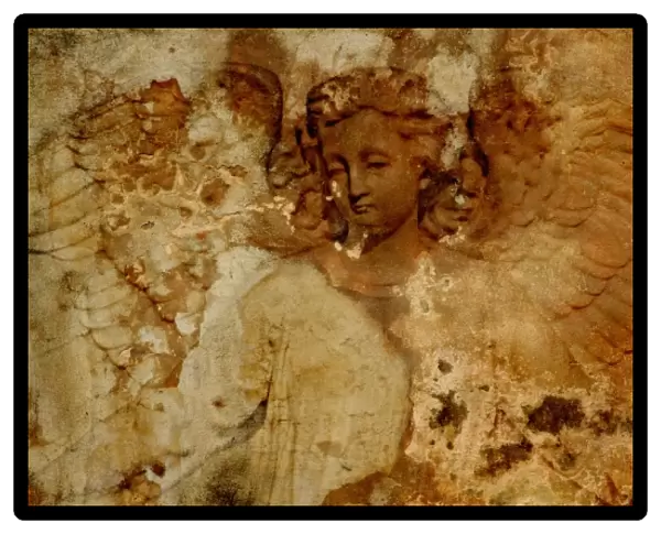 North America, USA, Georgia, Savannah, digital composite of an old gravestone angel