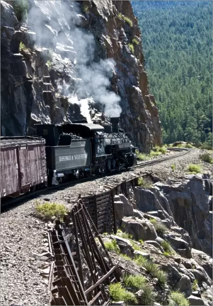 Durango and Silverton narrow guage Railroad. Coal-fired, steam operated locomotives