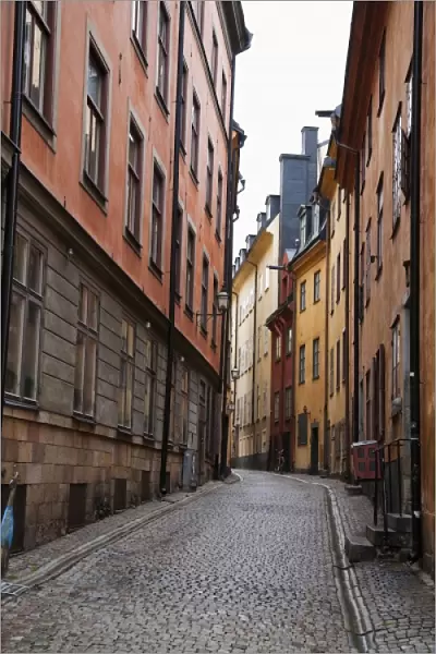 Stockholm, Sweden - A narrow alley going between two old world buildings