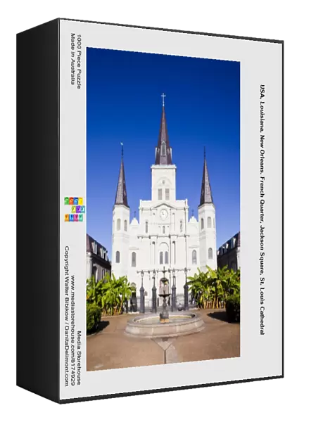 USA, Louisiana, New Orleans. French Quarter, Jackson Square, St. Louis Cathedral