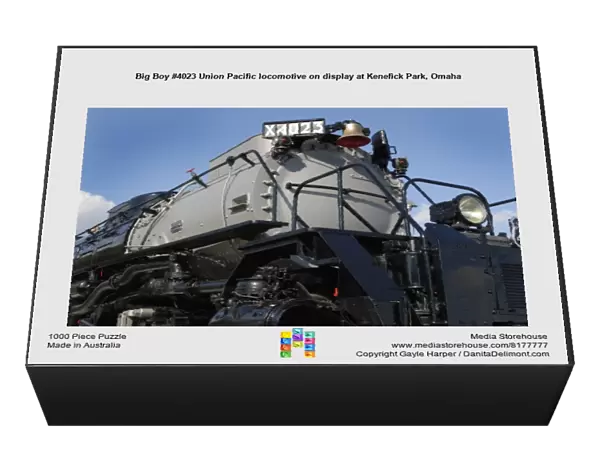 Big Boy #4023 Union Pacific locomotive on display at Kenefick Park, Omaha