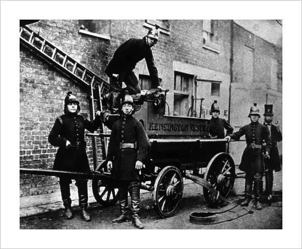 Kensington Vestry firefighters with trailer pump