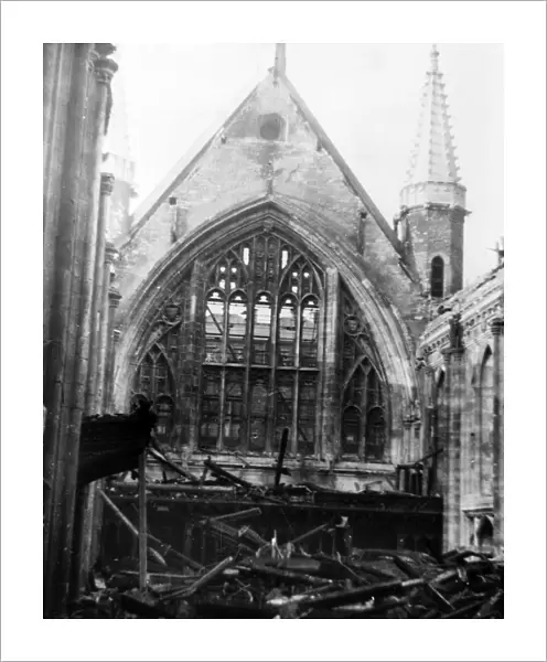 Blitz Bomb damage - Banqueting Hall, Guildhall, London