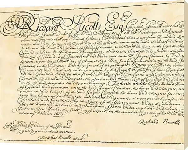 New York colonial real estate document