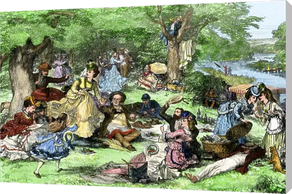 Victorian era picnic