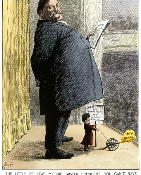 President Taft and Senator La Follette cartoon, 1911