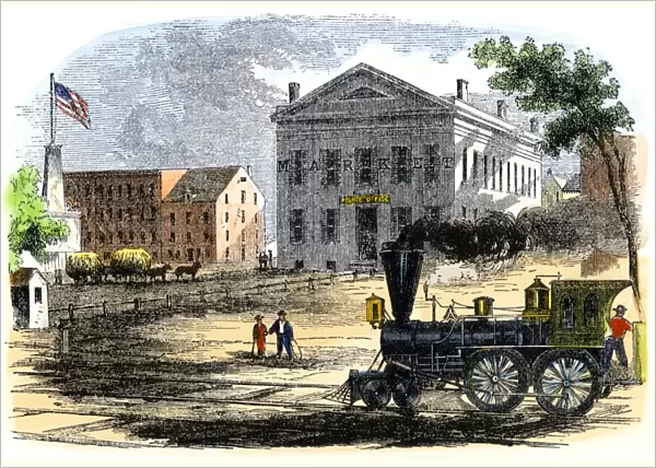 Railroad in Syracuse, New York, 1850s