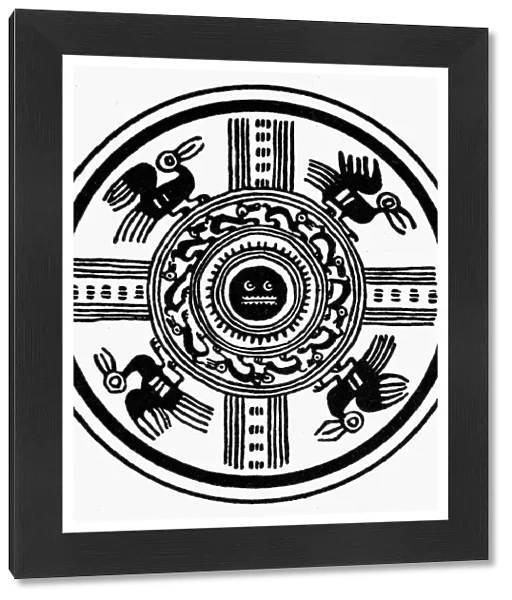 Peruvian Incan cosmogram, representing the sun as the center, the condors of the compass points, and the circle of the horizon