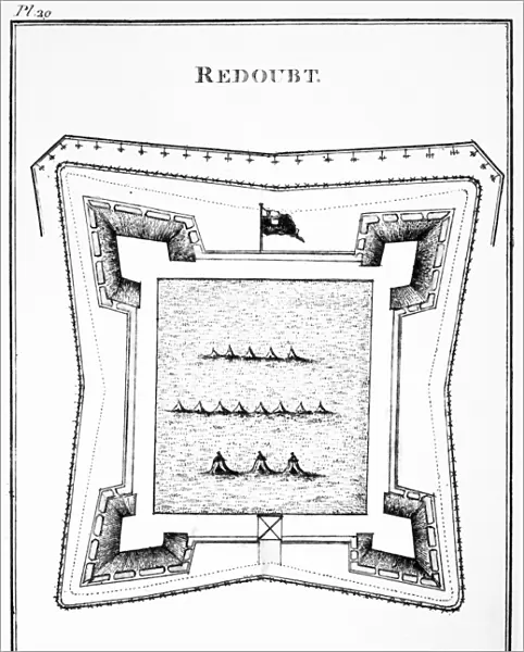 Plan of a typical British redoubt at the time of the American Revolutionary War