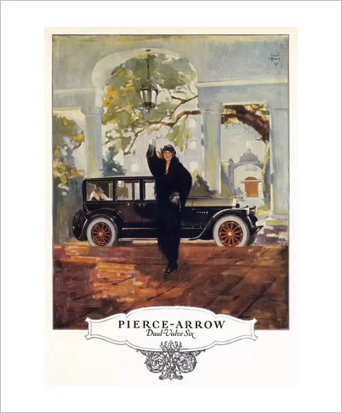 AD: PIERCE-ARROW, 1911. American advertisement for Pierce-Arrow automobiles, 1911