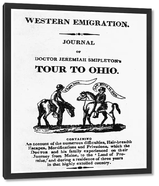EMIGRATION WARNING, 1819. Title-page of an anti-emigration tract published in Boston