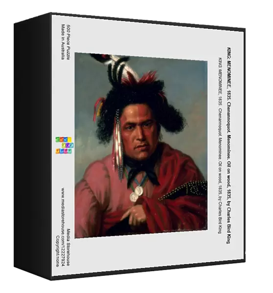 KING: MENOMINEE, 1835. Chenannoquot. Menominee. Oil on wood, 1835, by Charles Bird King