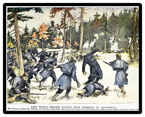 BATTLE OF SUGAR POINT. The Battle of Sugar Point between Ojibwa Native Americans