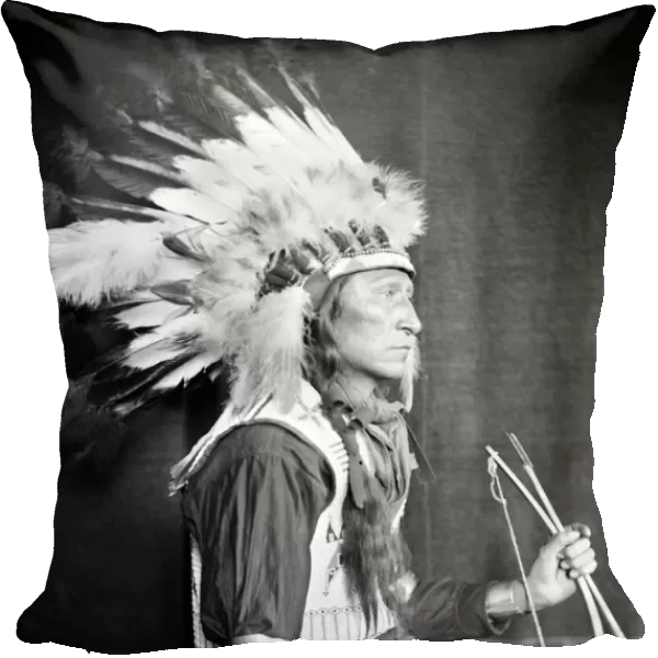 SIOUX CHIEF, c1900. Chief Lone Bear, an Oglala Sioux Native American from Buffalo