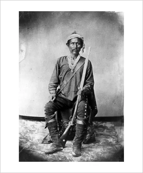 NAVAJO CHIEF, c1870. Barboncito, chief of the Navajo Native Americans in New Mexico