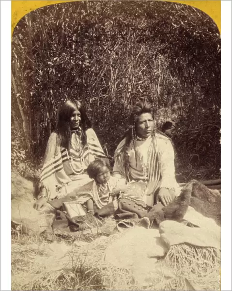 UTE FAMILY, c1874. A Ute family in the western United States. Photograph by John K