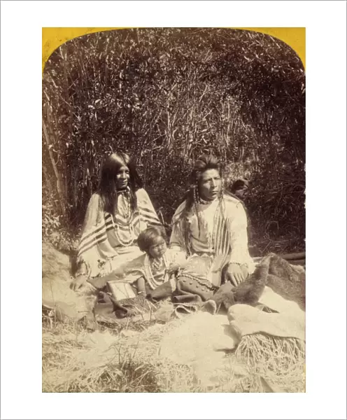 UTE FAMILY, c1874. A Ute family in the western United States. Photograph by John K