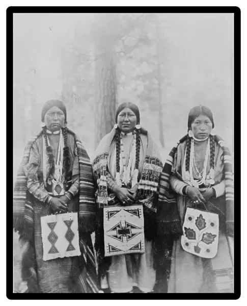 OREGON: INDIAN RESERVATION. Three Native American women on the Warm Springs Indian