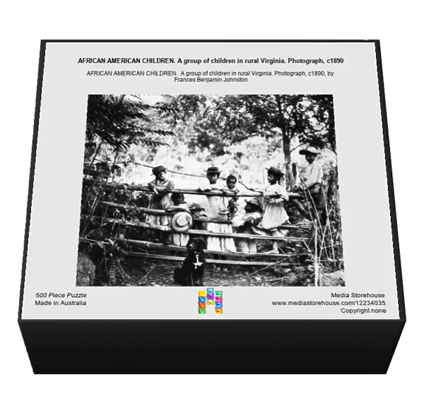 AFRICAN AMERICAN CHILDREN. A group of children in rural Virginia. Photograph, c1890